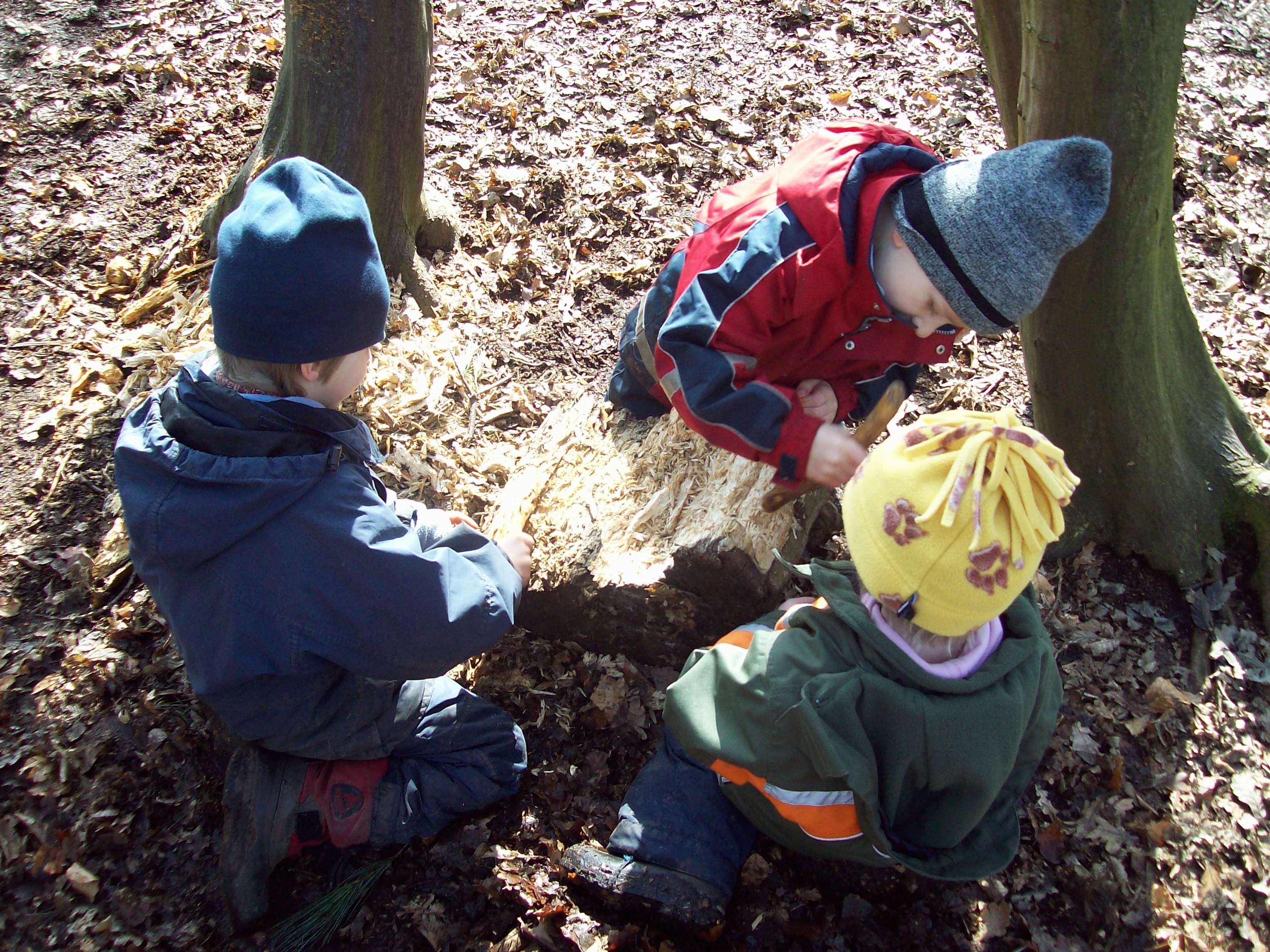 Unsere Kinder bei "Goldproduktion"